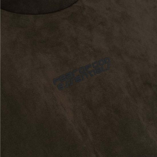  피어오브갓 긴팔 티셔츠 피어 오브 갓 스웨이드 플리스 모던 후디 브라운 - FEAR OF GOD