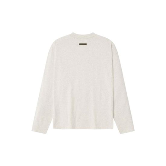  피어오브갓 긴팔 티셔츠 피어 오브 갓 자수 클래식  오트밀 헤더 - FEAR OF GOD