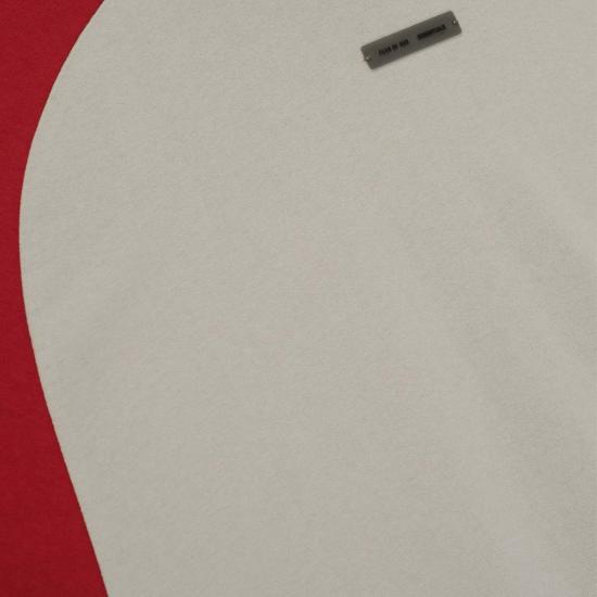  피어오브갓 반팔 티셔츠 피어 오브 갓 에센셜 베이스볼 티셔츠 스모크 그레이/크림슨 - FEAR OF GOD