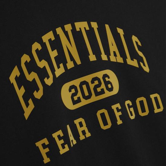  피어오브갓 긴팔 티셔츠 피어 오브 갓 클래식 플리스 후드티 빈티지 블랙 - FEAR OF GOD