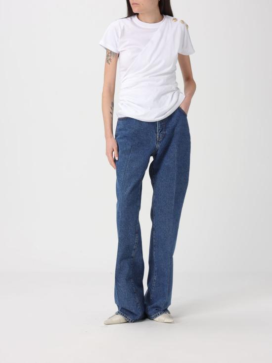 26SS 발망 데님 팬츠 GF1MI070DG08 6EX Blue - BALMAIN