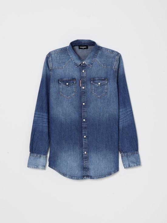 26SS [키즈] 디스퀘어드2 셔츠 DQ2887D0AFP DQ01 Denim