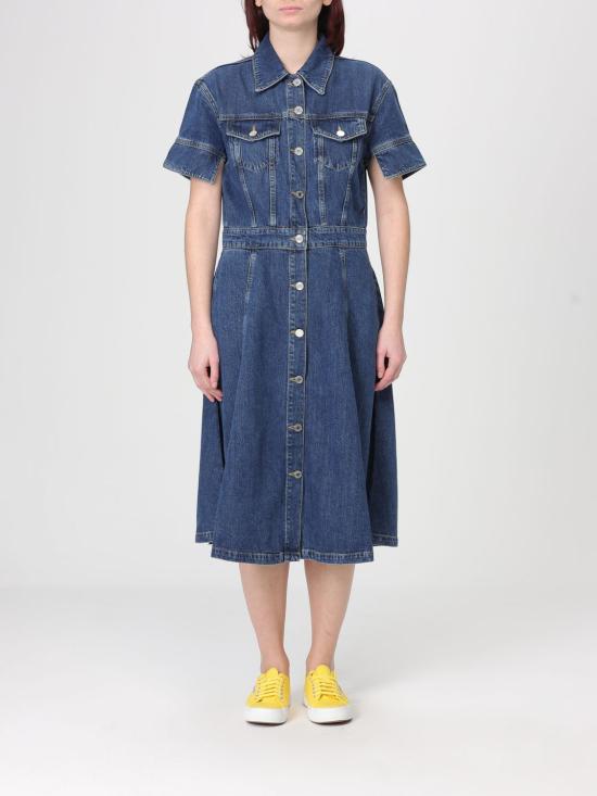 26SS 칼라거펠트 롱 원피스 B1W13037 8921 Blue