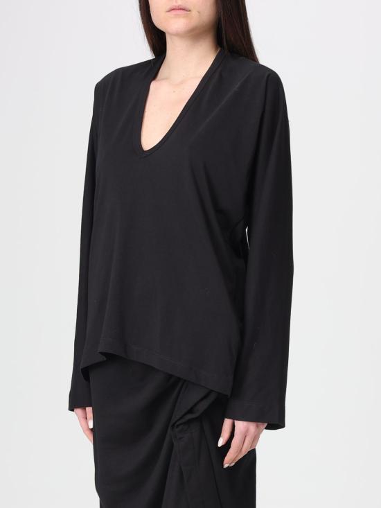 25FW 드리스 반 노튼 반팔 티셔츠 0111032600 900 Black - DRIES VAN NOTEN