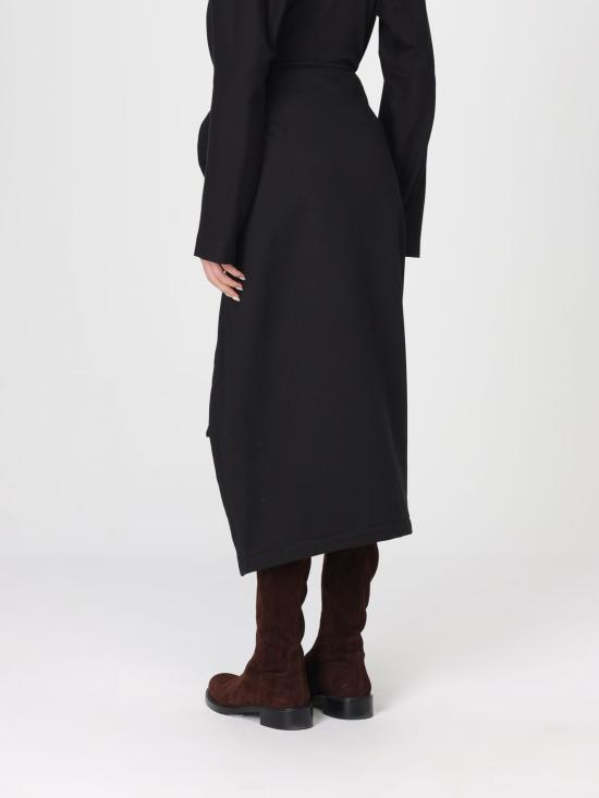 25FW 드리스 반 노튼 롱 스커트 0111402611 900 Black - DRIES VAN NOTEN