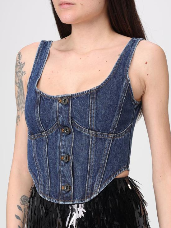 26SS 셀프 포트레이트 민소매 티셔츠 RS26819TBL Blue - SELF PORTRAIT