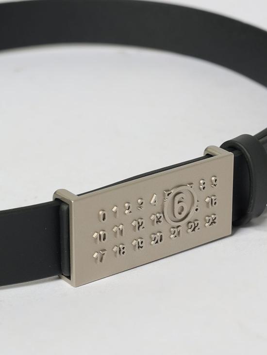 26SS [키즈] MM6 메종마르지엘라 가죽 벨트 M60600MM02U M6900 Black - MM6 MAISON MARGIELA