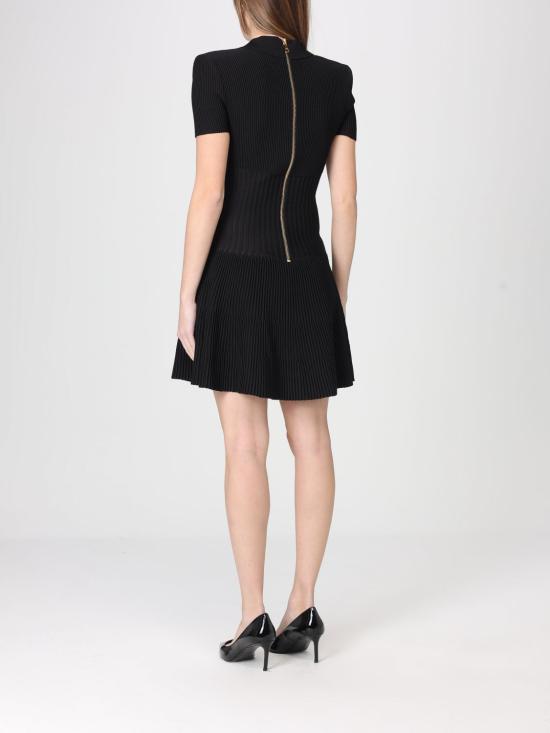 26SS 발망 롱 원피스 GF1R7153KJ30 0PA Black - BALMAIN