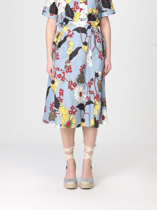 26SS 마르니 롱 스커트 GOMA0812A1UTC581 MFB31 Sky