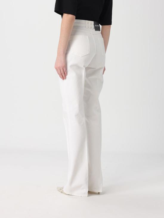 26SS 발망 스트레이트 팬츠 GF1MI070DG14 0FC White - BALMAIN