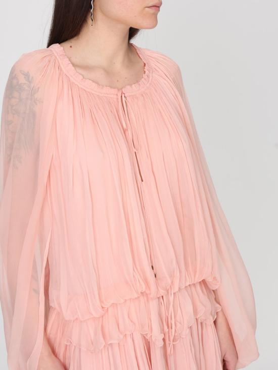 26SS 끌로에 롱 원피스 CH26SRO02001 6L6 Pink - CHLOE