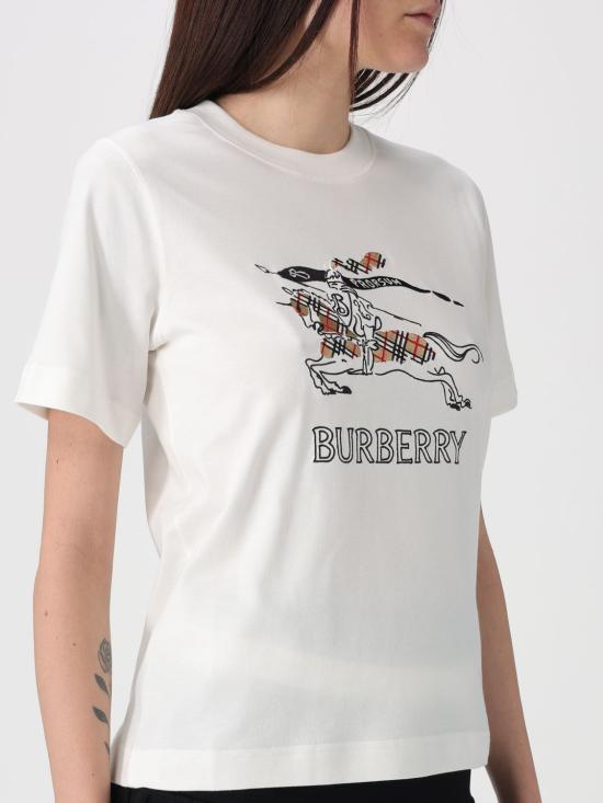 26SS 버버리 EKD 스케치 코튼 티셔츠 8121038 White - BURBERRY