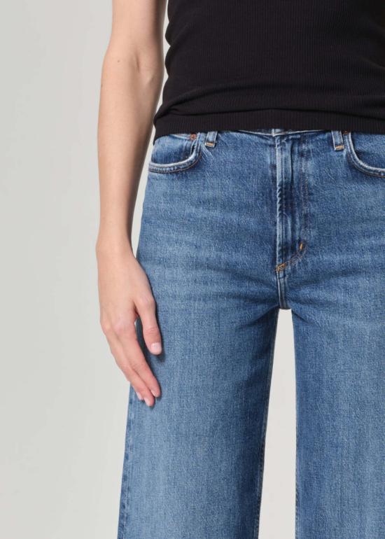  에이골디 스트레이트 팬츠 아골드 렌 하이라이즈 와이드 레그 스트레치 진 (픽스 색상) - AGOLDE