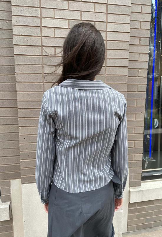  더 엔케이씨 스토어 블라우스 NKC 스토어 그레이슨 버튼업 탑 - The NKC Store