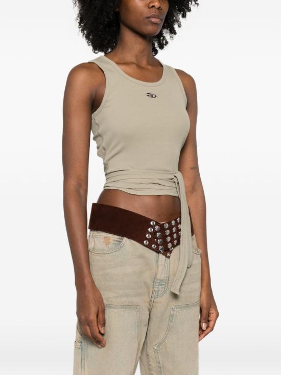 26SS 디젤 민소매 티셔츠 A21019 0EJAI5GD Green - DIESEL