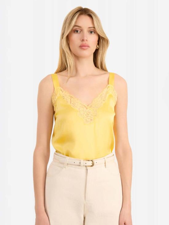  카미 뉴욕 민소매 티셔츠 Cami Nyc Amora 캐미솔 탑 커스터드