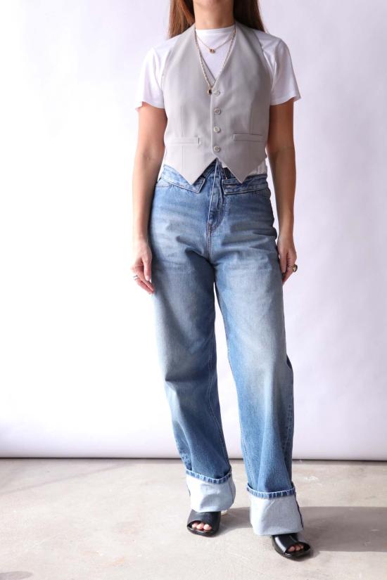  MM6 메종마르지엘라 데님 팬츠 Mm6 메종 마르지엘라 스트레이트 레그 진 - MM6 MAISON MARGIELA