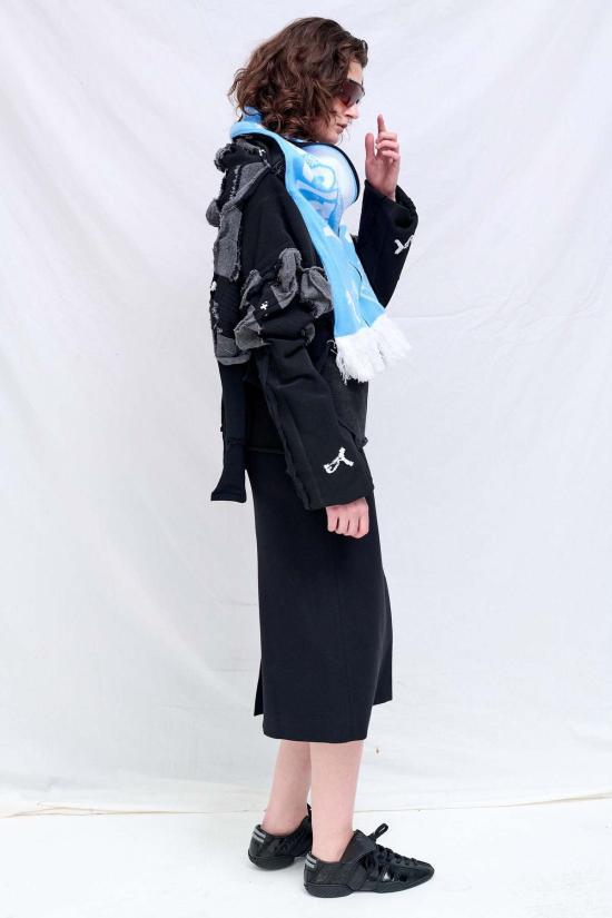  Alyssa Marie Groeneveld 스웨터 양말스카프 까마귀 오리지널 까마귀 블랙 - OTHER BRANDS