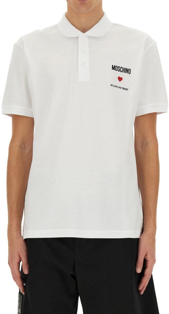24FW 모스키노 폴로 티셔츠 ZZA160202421001 WHITE - MOSCHINO