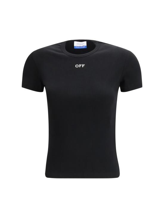 26SS 오프화이트 반팔 티셔츠 2AA065C99JER005 W003 BLACK
