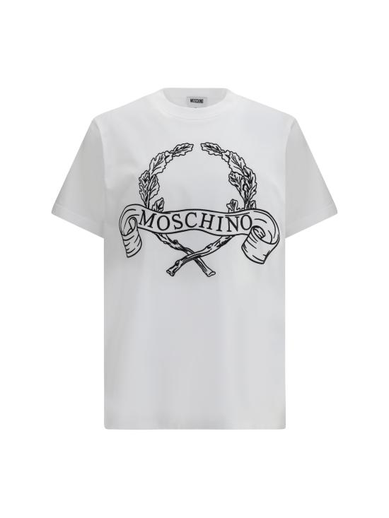 26SS 모스키노 반팔 티셔츠 261ZZA07220241 1001 WHITE