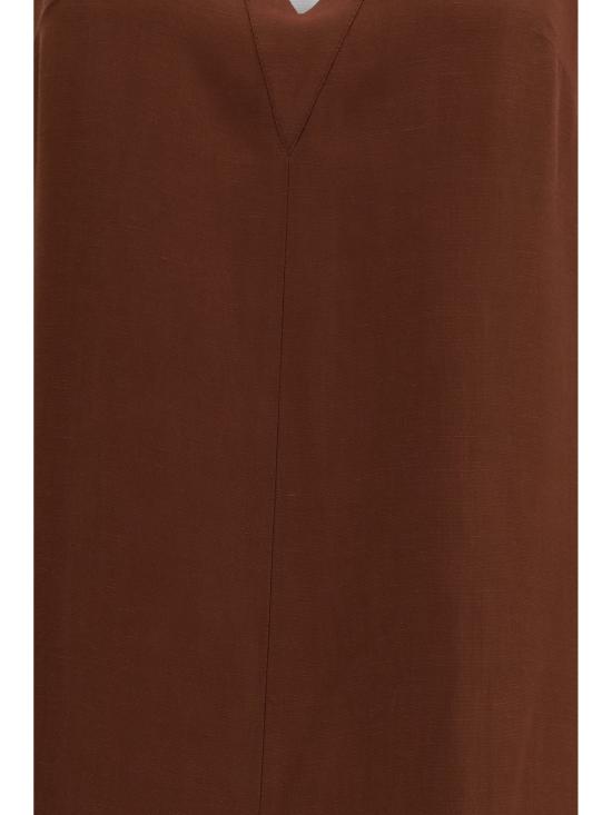 26SS 브루넬로 쿠치넬리 롱 원피스 MH126A4812 C9092 BROWN - BRUNELLO CUCINELLI