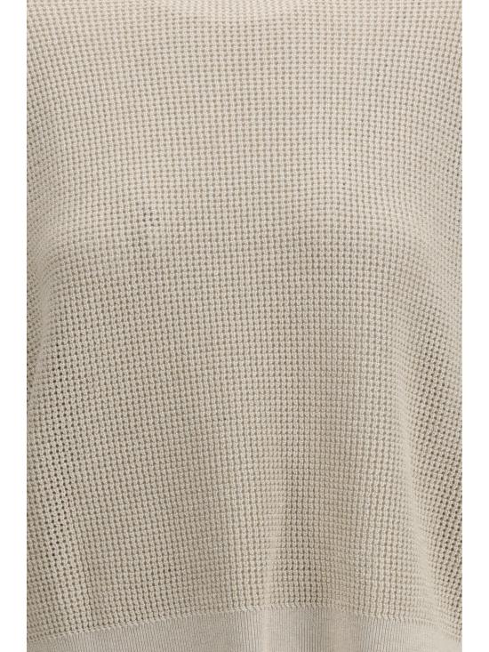 26SS 브루넬로 쿠치넬리 스파클링 텍스처 니트 MST263300 CY948 CREAM - BRUNELLO CUCINELLI