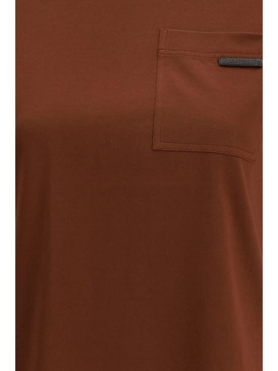 26SS 브루넬로 쿠치넬리 반팔 티셔츠 M0T81EC710 C9092 BROWN - BRUNELLO CUCINELLI