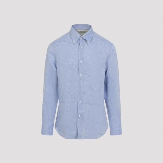 26SS 브루넬로 쿠치넬리 긴팔 셔츠 MM6841716 C105 CELESTE BLUE - BRUNELLO CUCINELLI