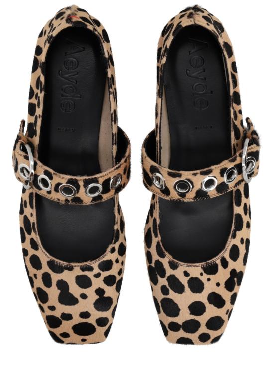 26SS 에이드 플랫 슈즈 A11 FL0551068227 126 BEIGE BLACK ANIMALIER - AEYDE