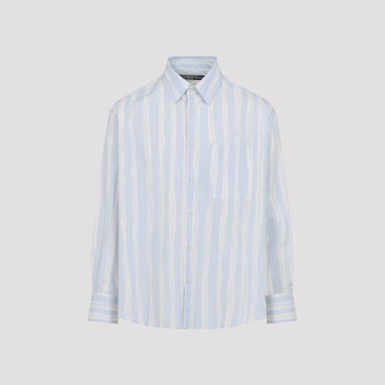 26SS 자크뮈스 긴팔 셔츠 SHM00605AW00691 3GT BLUE BEIGE GOUACHE PRINT - JACQUEMUS