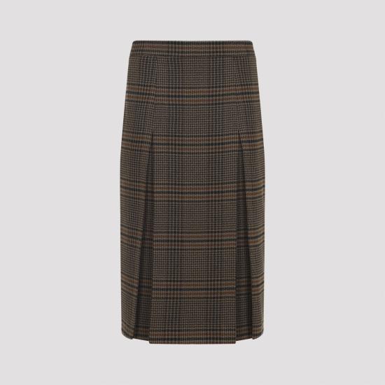 25FW 생로랑 미디 스커트 831068 Y9I70 2849 MARRON BEIGE ROUX - SAINT LAURENT