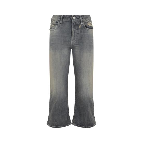 26SS 발렌시아가 레이스 플레어드 카프리 팬츠 856838 TTWC6 4200 LIGHT BLUE - BALENCIAGA