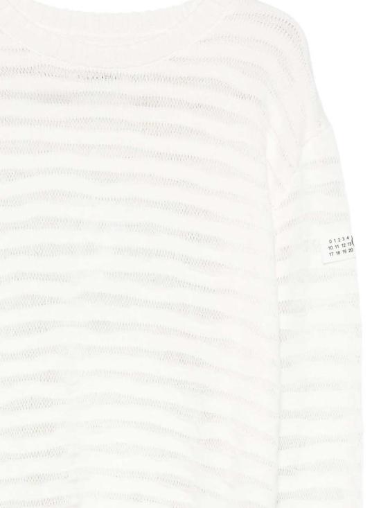 26SS MM6 메종마르지엘라 스웨터 SH0HL0036M13208 OFF WHITE - MM6 MAISON MARGIELA