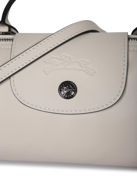  롱샴 르 플리아쥬 엑스트라 XS 레더 파우치 34205987 555 White - LONGCHAMP