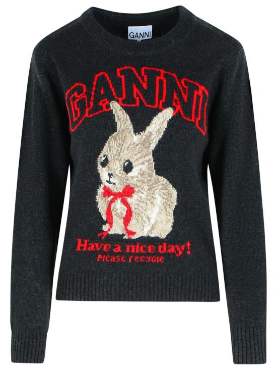 26SS 가니 그래픽 울 니트 A1070047252 Grey