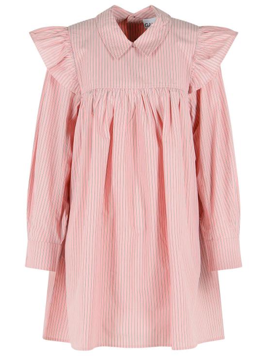 26SS 가니 스트라이프 미니 셔츠 드레스 A1030161868 Pink
