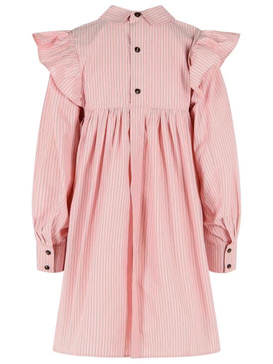26SS 가니 스트라이프 미니 셔츠 드레스 A1030161868 Pink - GANNI