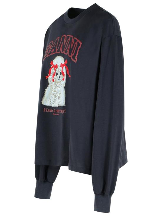 26SS 가니 푸들 롱 슬리브 티셔츠 A1050036252 Grey - GANNI