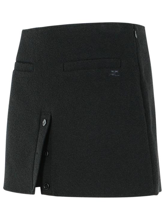 26SS 쿠레쥬 숏 스커트 126CJU330PL02609999 Black - COURREGES