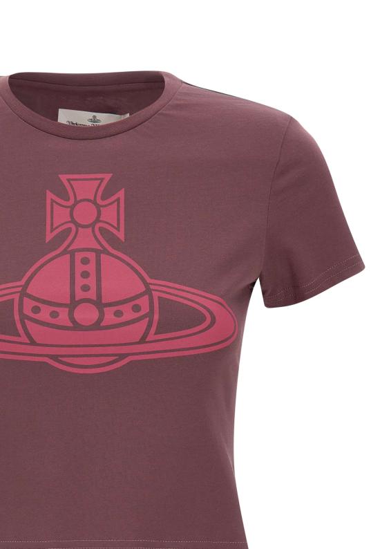 25FW 비비안웨스트우드 반팔 티셔츠 1G010015 J001MH405 PURPLE - VIVIENNE WESTWOOD