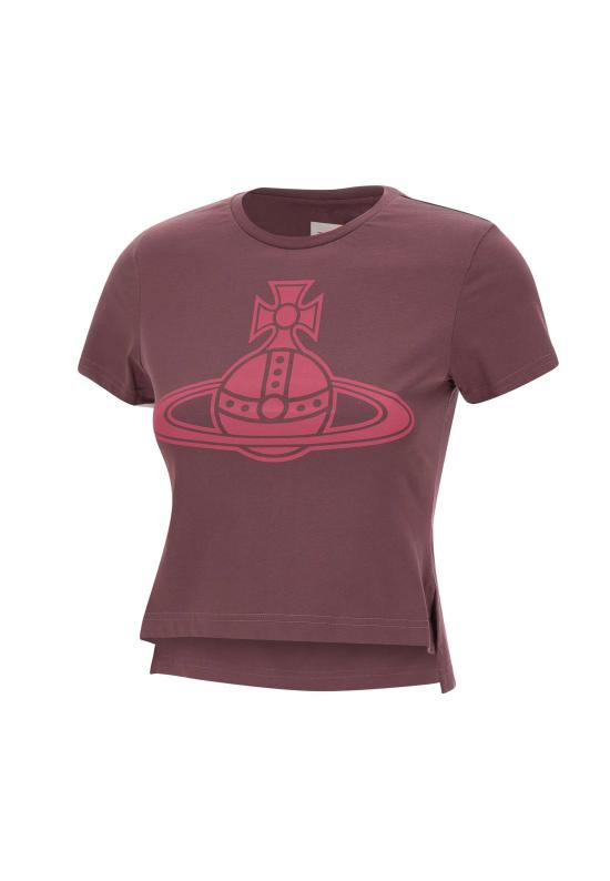 25FW 비비안웨스트우드 반팔 티셔츠 1G010015 J001MH405 PURPLE