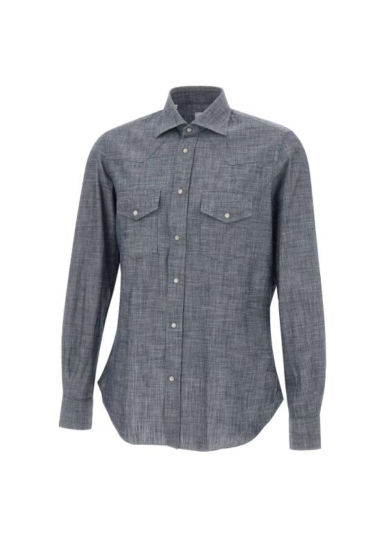 25FW 일레븐티 긴팔 셔츠 X75CAMA09 TES0I18519N Blue