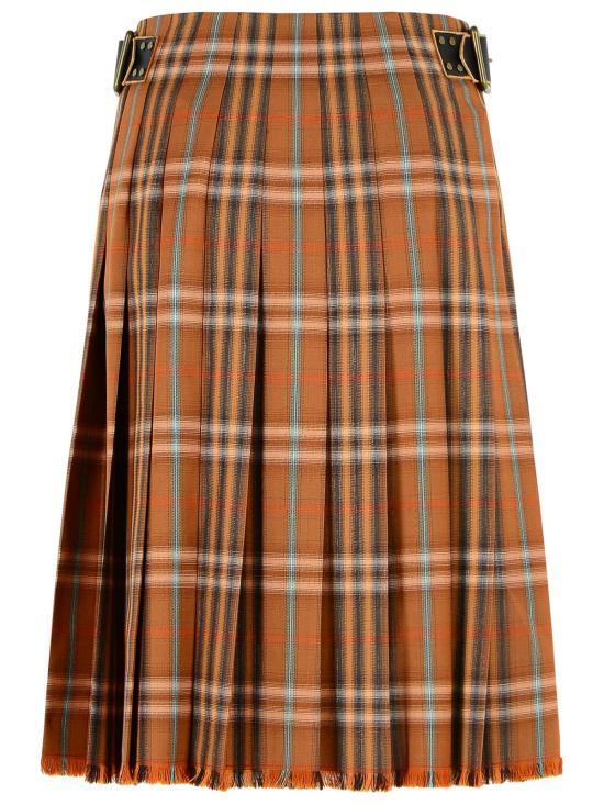 26SS 버버리 미디 스커트 8113987C4032 Brown - BURBERRY