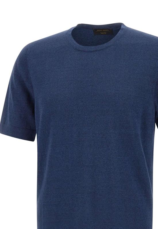 26SS 그랑싸쏘 반팔 티셔츠 57140 18637598 Blue - GRAN SASSO