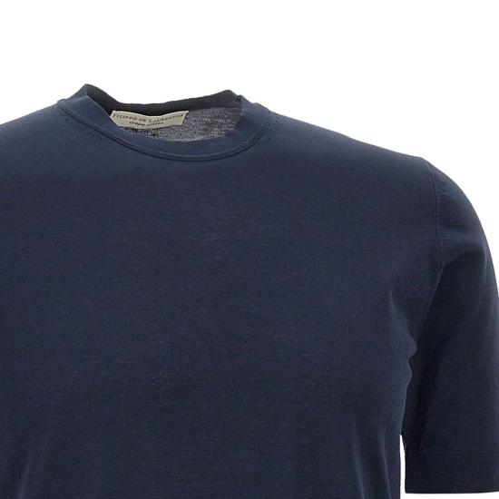 26SS 필리포 드 로렌티스 반팔 티셔츠 TS0MC CR14R890 Blue - FILIPPO DE LAURENTIIS