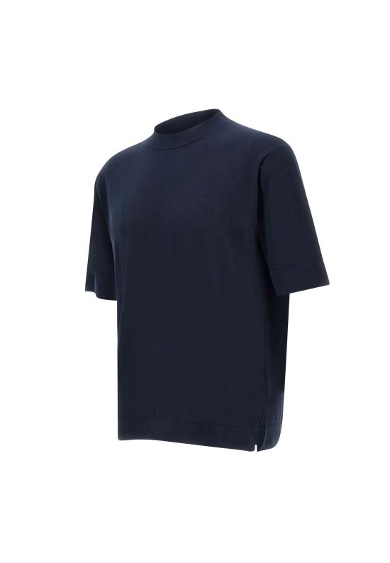 26SS 필리포 드 로렌티스 반팔 티셔츠 TS0MCOV CR14R890 Blue - FILIPPO DE LAURENTIIS