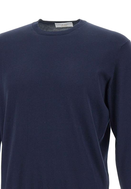 26SS 필리포 드 로렌티스 스웨터 GC1ML SI18R881 BLUE - FILIPPO DE LAURENTIIS