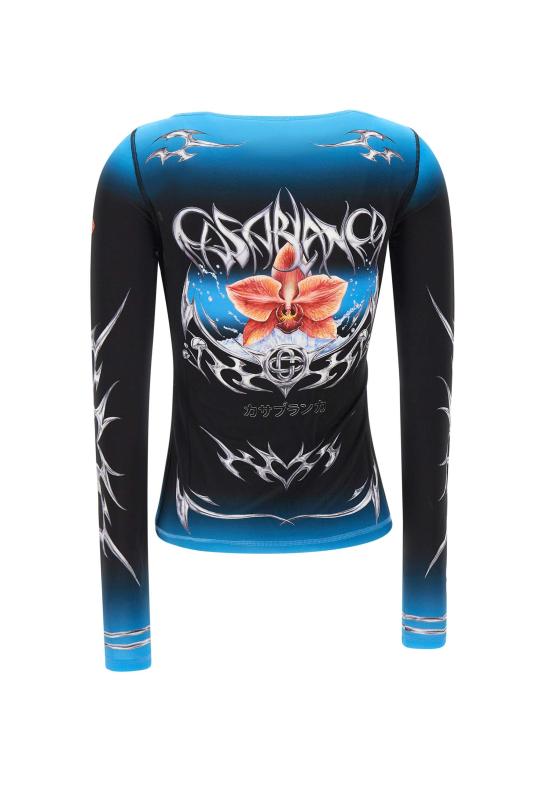 25FW 카사블랑카 민소매 티셔츠 WAW25JTP404 01 MultiColour - CASABLANCA