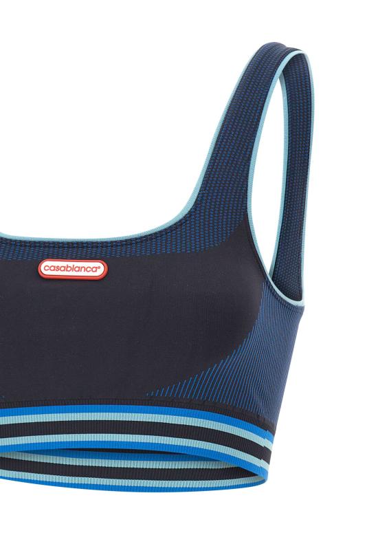 25FW 카사블랑카 민소매 티셔츠 WAW25ACT051 01 Blue - CASABLANCA